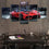Red Reflective Sports Car Canvas Wall Art For Office