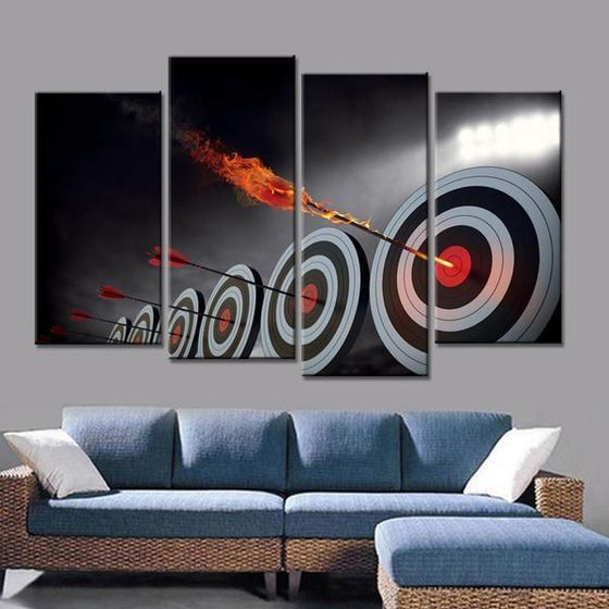 Flame Archery Canvas Wall Art Decor