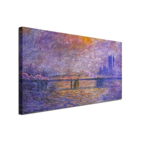 Charing Cross Bridge by Claude Monet Canvas Print Wall Art Prints