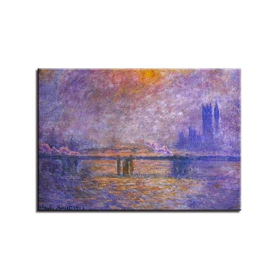 Charing Cross Bridge by Claude Monet Canvas Print Wall Art Ideas