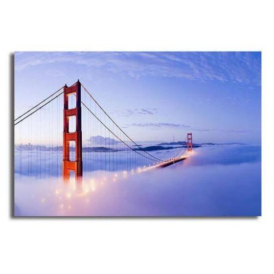 Cloudy Golden Gate Bridge Wall Art