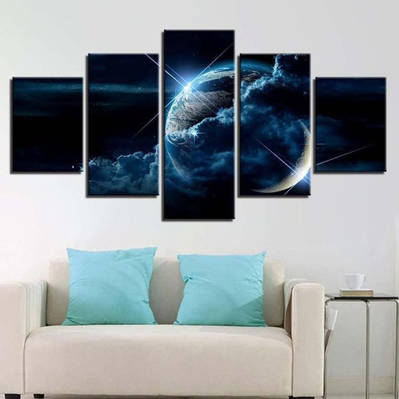 Cloudy Planet Wall Art Living Room
