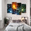 Cluster Of Colorful Stars 4-Panel Canvas Wall Art Set