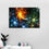 Cluster Of Colorful Stars Canvas Wall Art Decor