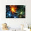Cluster Of Colorful Stars Canvas Wall Art Print