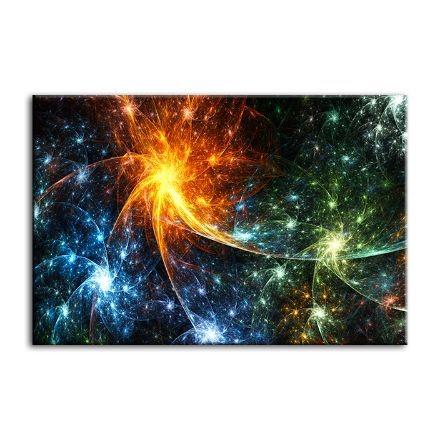 Cluster Of Colorful Stars Canvas Wall Art