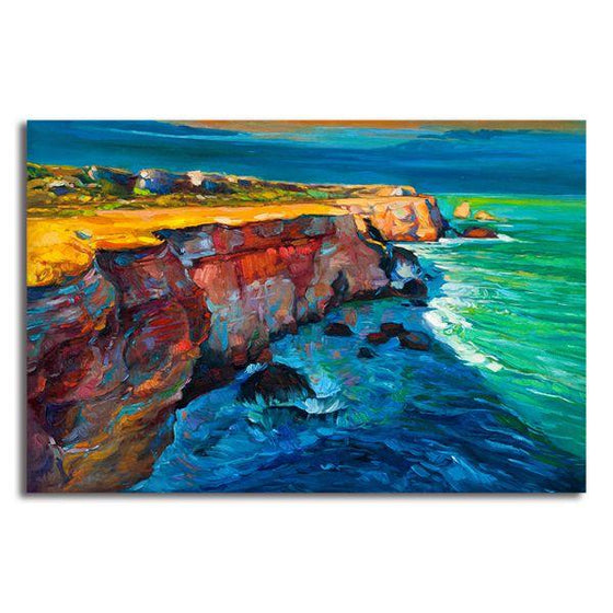 Sea Coast And Cliffs Canvas Wall Art