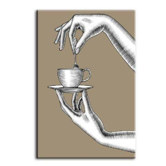 Coffee Cup And Spoon Canvas Wall Art