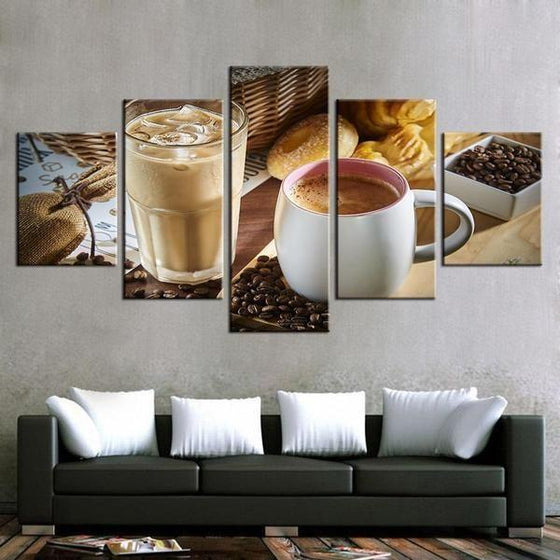 Cold & Hot Coffee Canvas Wall Art Home Decor Ideas