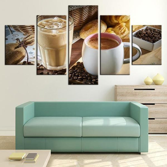 Cold & Hot Coffee Canvas Wall Art Decor