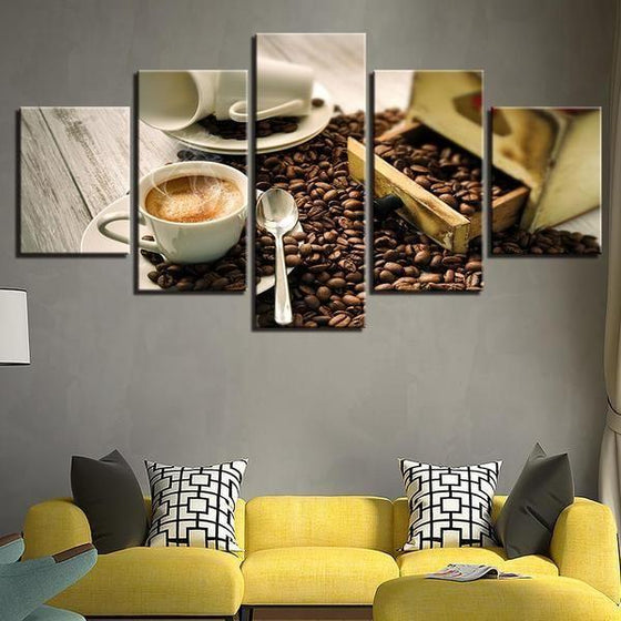 Fresh Coffee Canvas Wall Art Living Room
