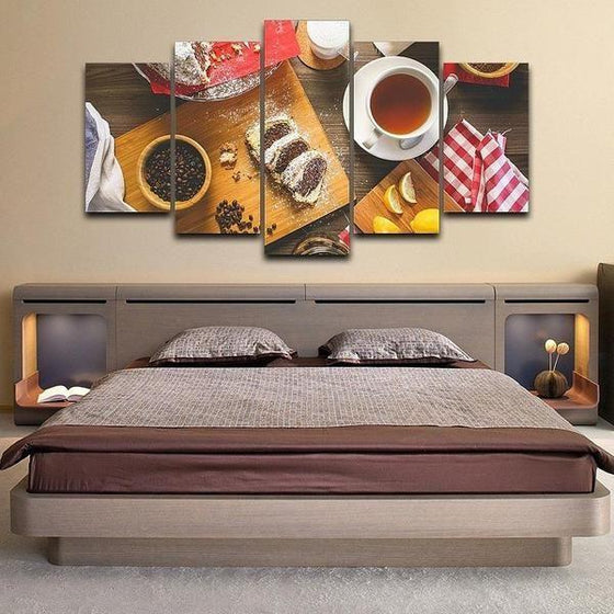 Coffee Beans & Cake Canvas Wall Art Bedroom