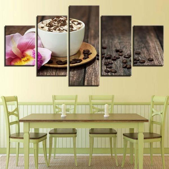Foamy Cappuccino Canvas Wall Art Dining Room