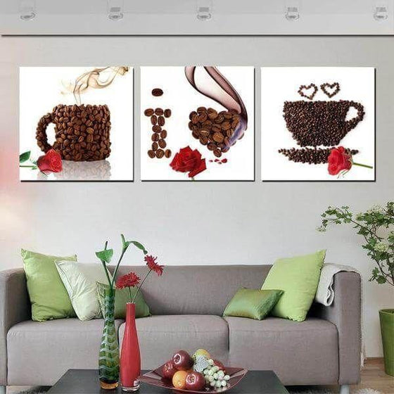 Coffee Love Canvas Wall Art Living Room