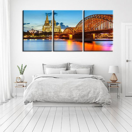 Cologne Cathedral 3 Panels Canvas Wall Art Bedroom