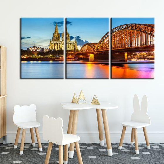 Cologne Cathedral 3 Panels Canvas Wall Art Decor