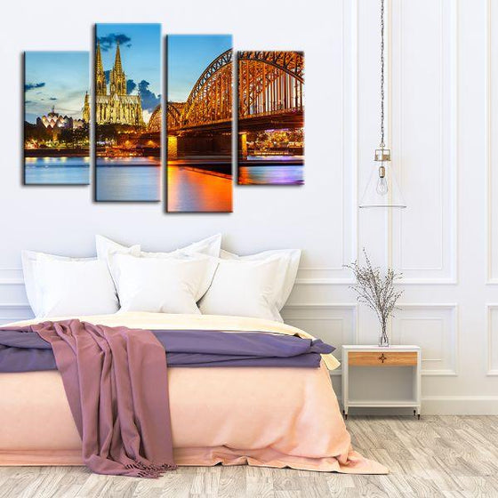Cologne Cathedral 4 Panels Canvas Wall Art Set