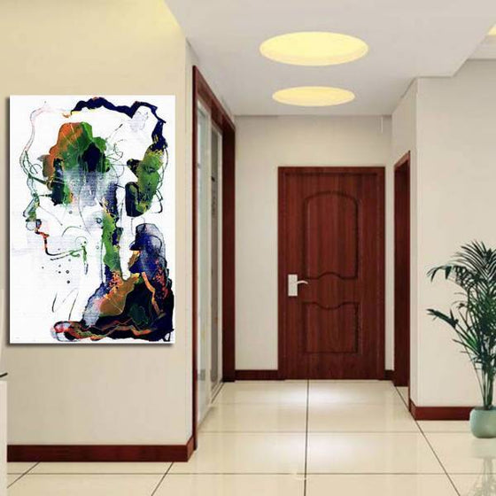 Colorful Abstract Woman Form Wall Art Canvas