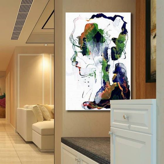 Colorful Abstract Woman Form Wall Art Decor