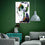 Colorful Abstract Woman Form Wall Art Living Room