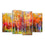 Colorful Autumn Trees 4 Panels Canvas Wall Art