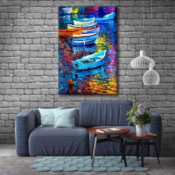 Colorful Boats Wall Art Print