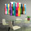 Colorful Bottles & Glasses 4-Panel Canvas Wall Art Decor