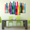 Colorful Bottles & Glasses 4-Panel Canvas Wall Art Dining Room