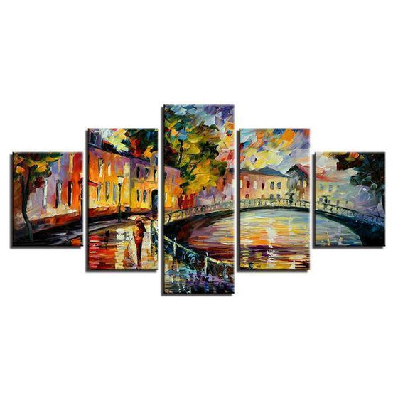 Colorful Bridge Canvas Wall Art Ideas