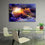 Colorful Bright Clouds Abstract Canvas Wall Art Dining Room
