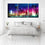 Colorful City Night Lights 3-Panel Canvas Wall Art Bedroom
