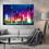 Colorful City Night Lights Canvas Wall Art Living Room