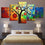 Abstract Tree Leaves Canvas Wall Art Bedroom
