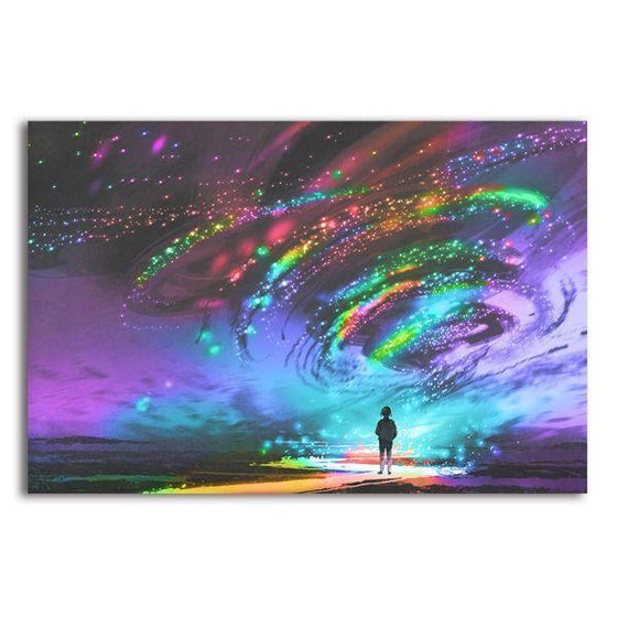 Colorful Cosmic Storm 1 Panel Canvas Wall Art