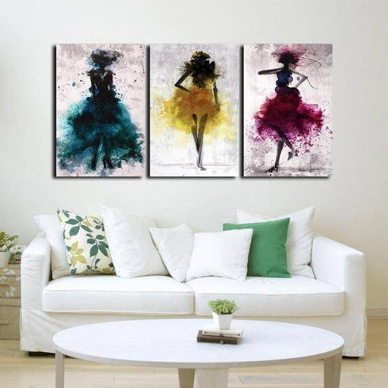 Colorful Dancers Wall Art Living Room