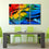 Colorful Feathers 3 Panels Canvas Wall Art Dining Room