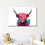 Colorful Highland Cow Canvas Wall Art Print