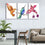 Colorful Hummingbirds Canvas Wall Art Set
