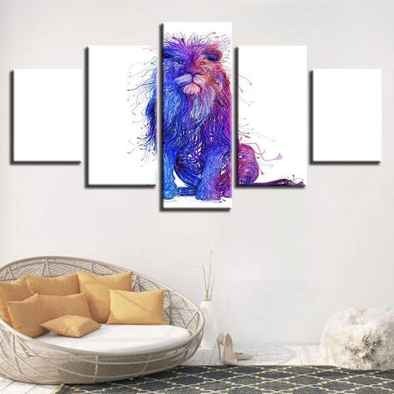 Colorful King Of The Jungle Wall Art Canvas