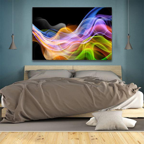 Colorful Lights Abstract Canvas Wall Art Bedroom