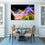 Colorful Lights Abstract Canvas Wall Art Dining Room