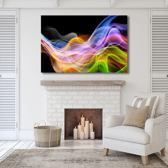 Colorful Lights Abstract Canvas Wall Art Living Room