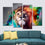 Colorful Lion Wall Art