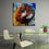 Colorful Lips Contemporary Canvas Wall Art Office