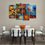 Colorful Mexican Food 4 Panels Canvas Wall Art Set