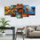Colorful Mexican Food 5 Panels Canvas Wall Art Office