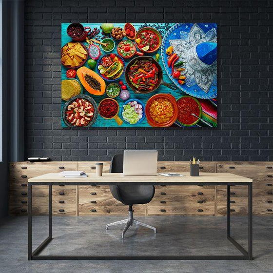 Colorful Mexican Food Canvas Wall Art Decor