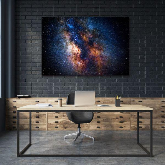 Colorful Outer Space Canvas Wall Art Office