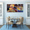 Colorful Music 3 Panels Abstract Canvas Wall Art Dining Room