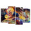 Colorful Music 4 Panels Abstract Canvas Wall Art